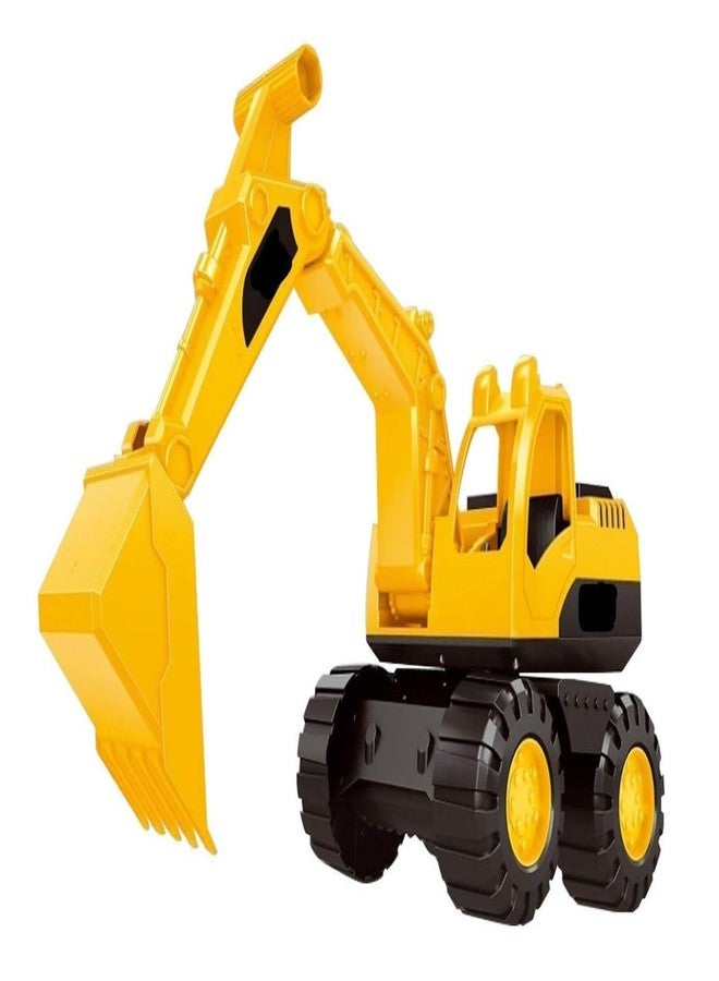 Globular Excavator Vehicle Construction Engineering Truck Toy for Kids, Unbreakable Push and Go Truck for Kids Pull Back (20 x 19 CM) Pack of 1 - Image 1